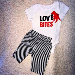 0-3 month onesie with pants